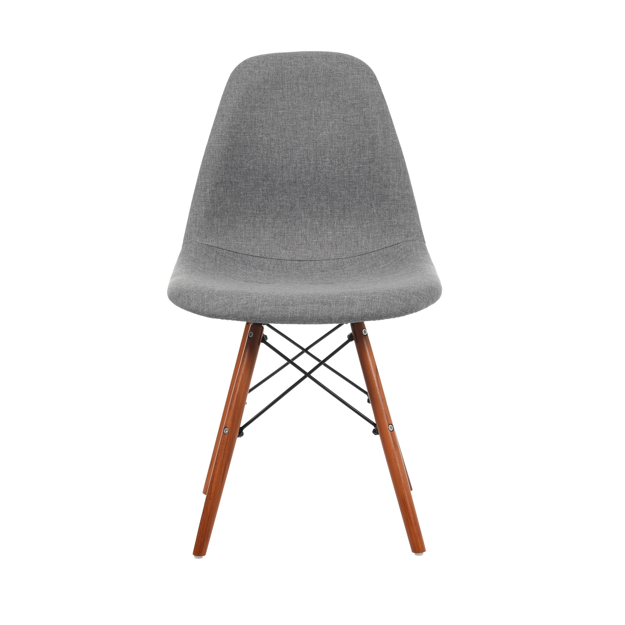 195【グレー座面＆ブラウン脚】【ファブリック】イームズチェア リプロダクト ダイニングチェア ダイニングチェアー イームズチェア DSW eames イームズ チェアー DSW イームズ椅子 チェア