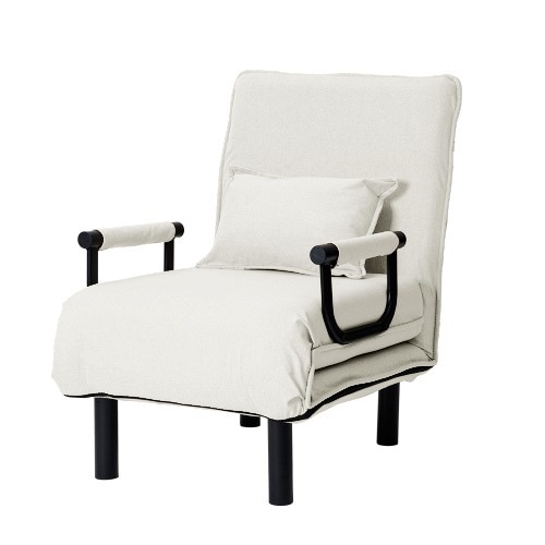 【国内出荷 - 3日配達】【ベージュ】折りたたみソファー ソファベッド　1人掛け 省スペース　硬め　ベージュ~455