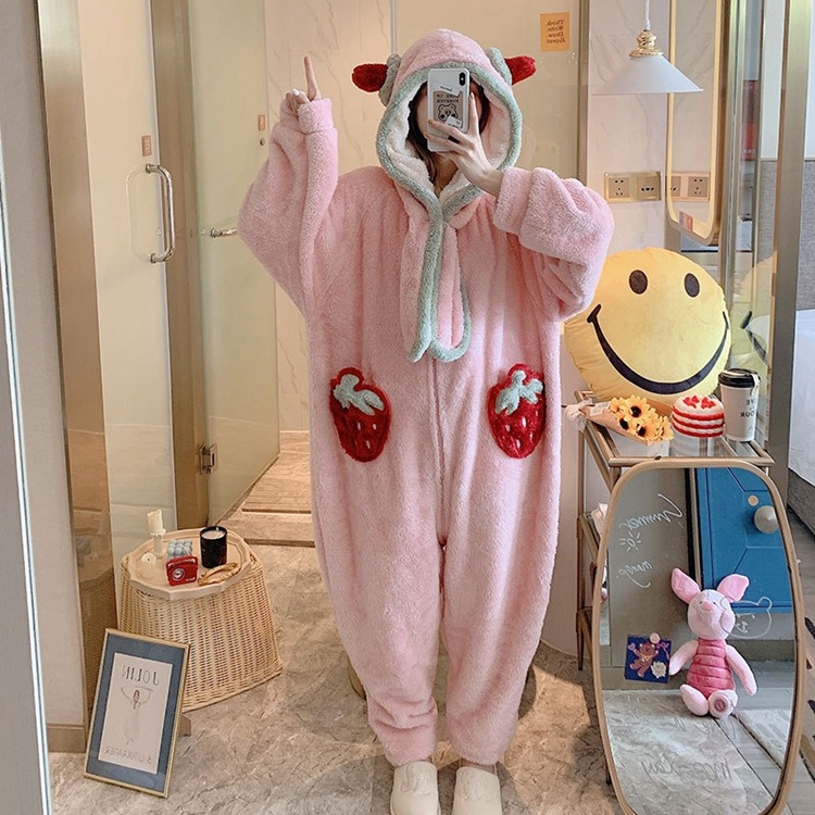 ルームウエア ペアルックパジャマ もこもこ 上下セット 秋冬 部屋着 長袖 レディース お揃い 結婚 4,921円