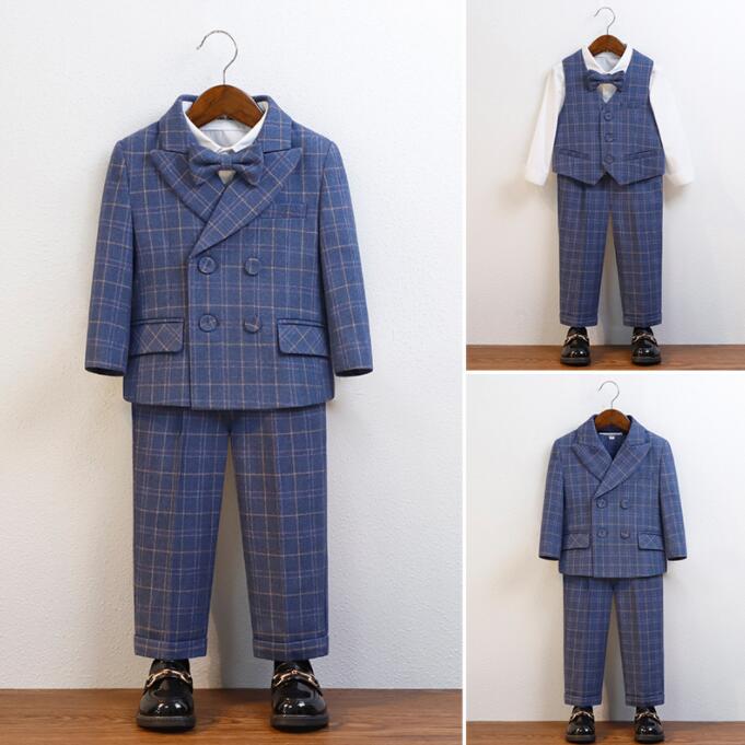 新商品登場男の子 スーツ 子供スーツ フォーマル 七五三 男児 蝶ネクタイ ダブルボタン ウエストゴム キッズ 卒園 入園祝い ギフト 小学生 タキシード 入学 卒業式 結婚式 発表会 演奏会 誕生日
