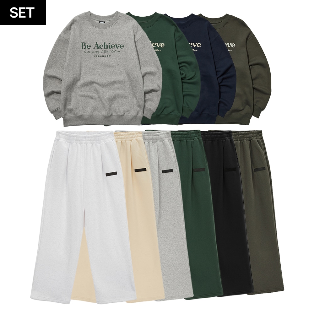 [SET] Beer chub over sweatshirt Daily Standard Wide Pants