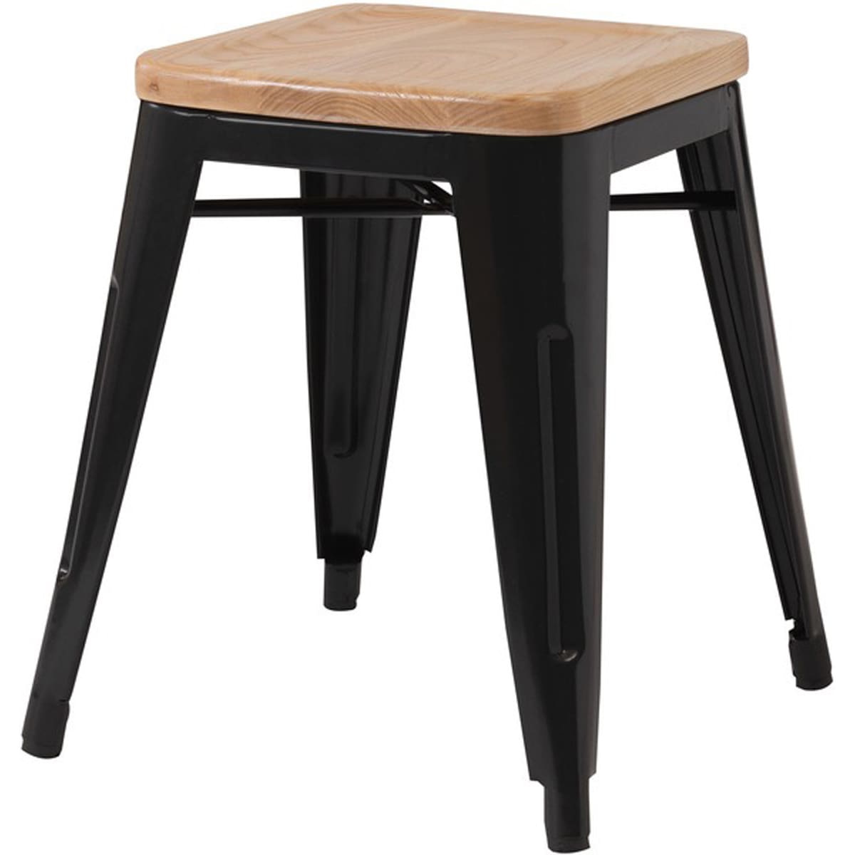 スツール PC-261BK PC-261SV チェア チェアー イス 椅子 サイドテーブル おしゃれ アイアン 木製 天然木 完成品 シンプル インダストリアル インテリア ブラック シルバー 黒 銀