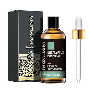 MAYJAM エッセンシャルオイル ユーカリ アロマオイル 天然100% 精油 スポイト付き プレゼント 100ml