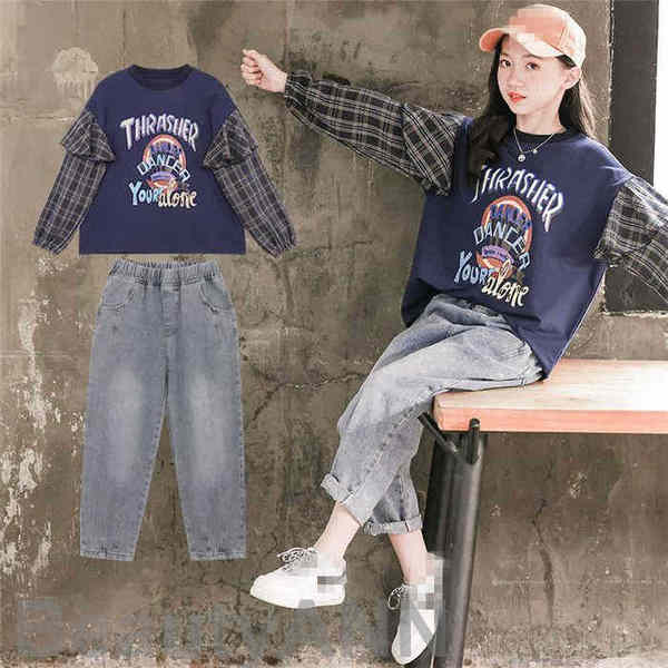 予約受付中新生活 子供服 セットアップ 長袖 デニムパンツ ジャージ パーカー 2点セット キッズ 女子 上下セット 春秋 パーカーロングパンツ 登山着 スポーツウェア 可愛いおしゃれ 女の子 秋着
