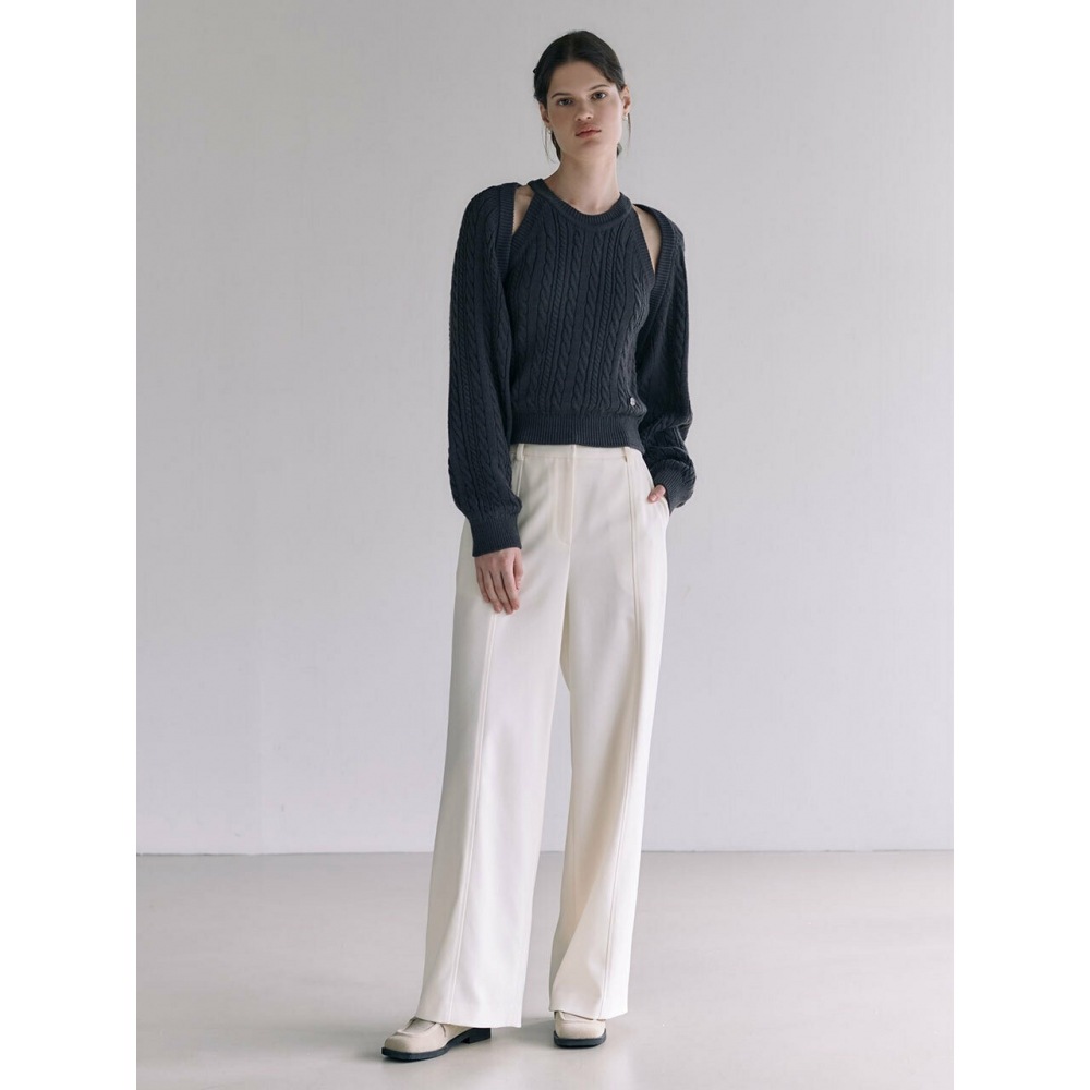 LOEUVRE ベーシックストレートパンツ SW3WL431 2color