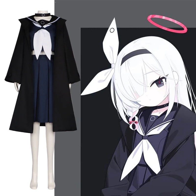 紺碧アーカイブプラナコス服紺碧黒アローナ黒子マントコスプレ服アニメ魔法の衣