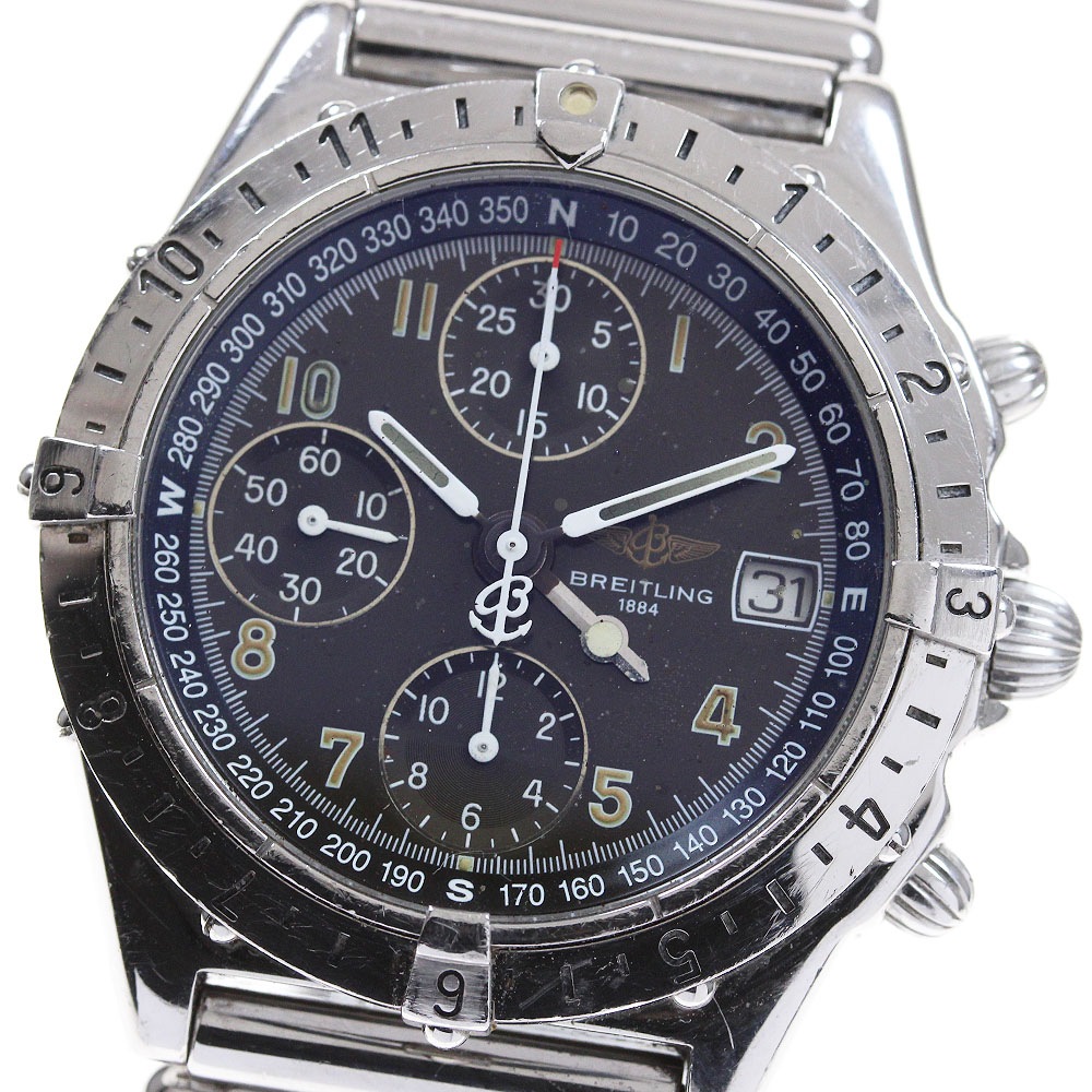 ジャンク ブライトリング BREITLING A20048 クロノマット ロンジチュード GMT 自動巻き メンズ 保証書付き_831253【中古】