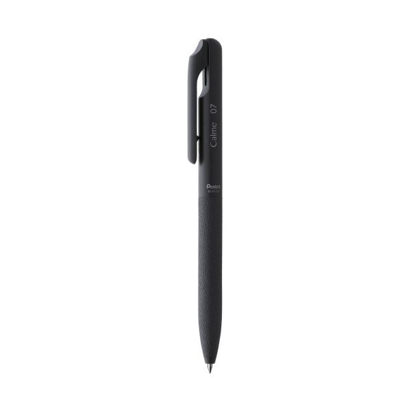 (まとめ) ぺんてる 単色BP Calme0.7 インク色：黒/黒軸 0.7mm BXA107A-A 10本 (×10セット)