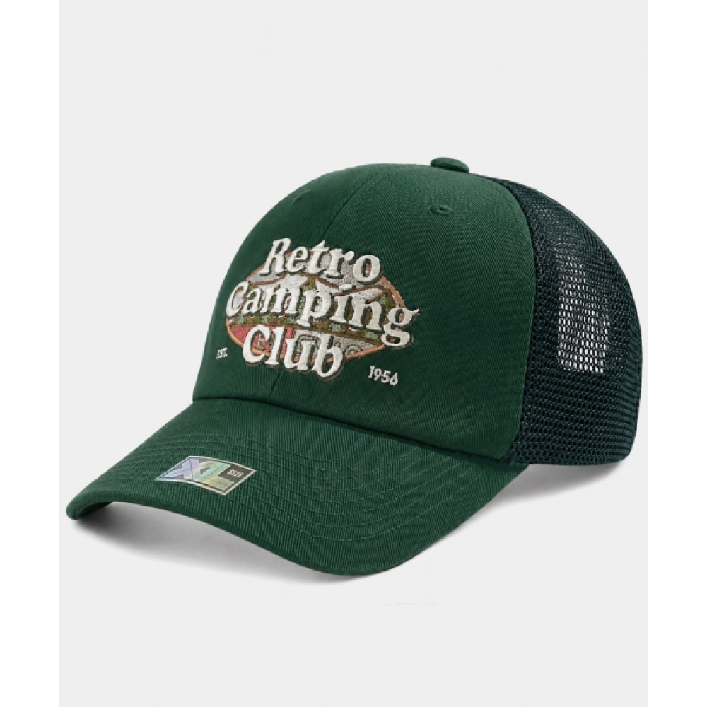 プラトービッグサイズメッシュボールキャップ XL レトロ CC キャップダークグリーン