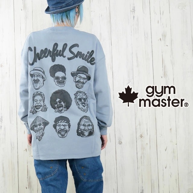 ジムマスター スウェット メンズ G421704 トップス 長袖 レディース 10.3oz Cheerful SmileスウェットビッグTee トレーナー ロンT 厚手 笑顔 アパレル ウエア 服 綿