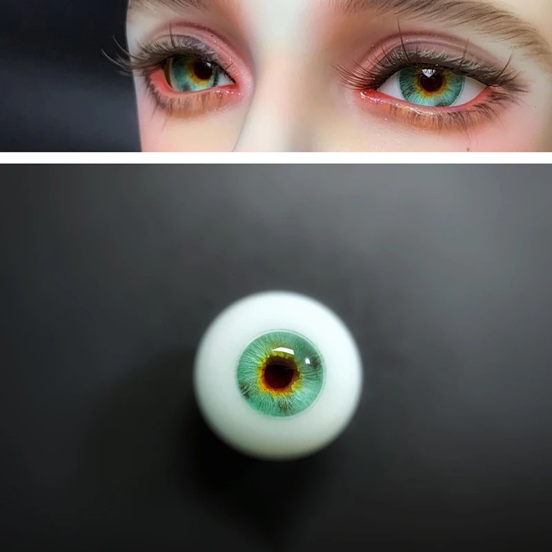 BJD ドール用レジンアイ 樹脂アイ 猫瞳/通常瞳 ミントソーダ 10mm/12mm/14mm/16mm/18mm SD/MSD/幼SD球体関節人形用アイ