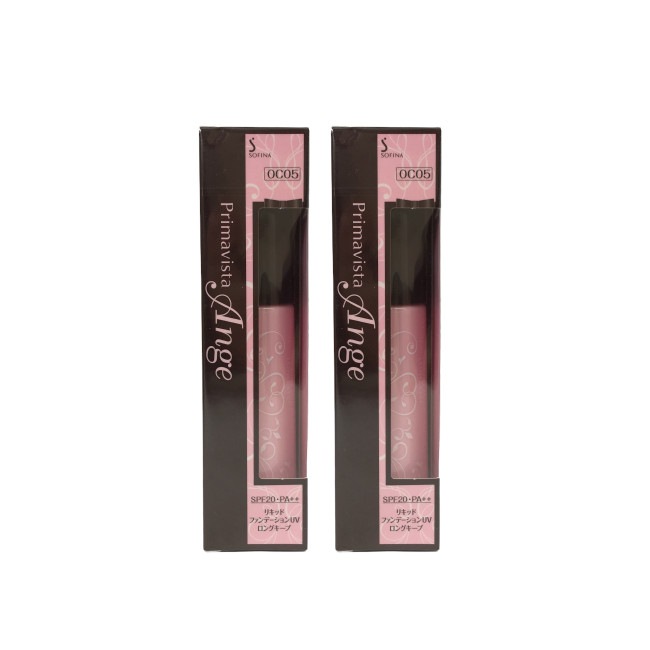 ソフィーナ アンジェ リキッドファンデーション UV ロングキープ OC 05 SPF20PA+++ 30g 2個セット 花王 sofina primavista プレゼント