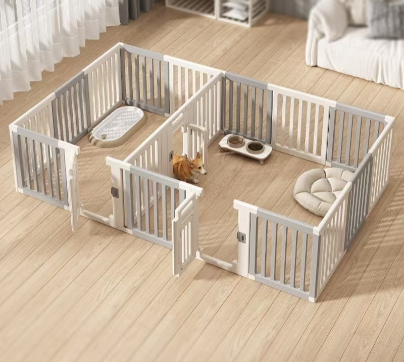 ペットサークル ペットフェンス ペットケージ 犬用サークル サークル ゲージ 犬 中型犬 室内用 安全 広い 組み立て方自由 ドア付き 高さ60cm 6,107円