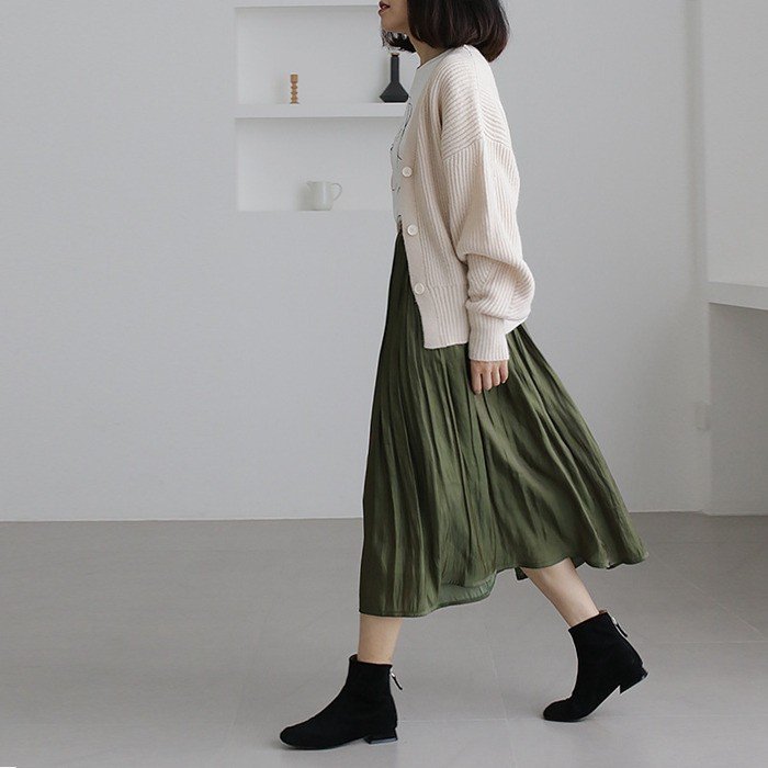 スカート 秋 ミモレ丈 ロングスカート ウエストゴム ボトム レディース 秋冬 おしゃれ 可愛い かわいい