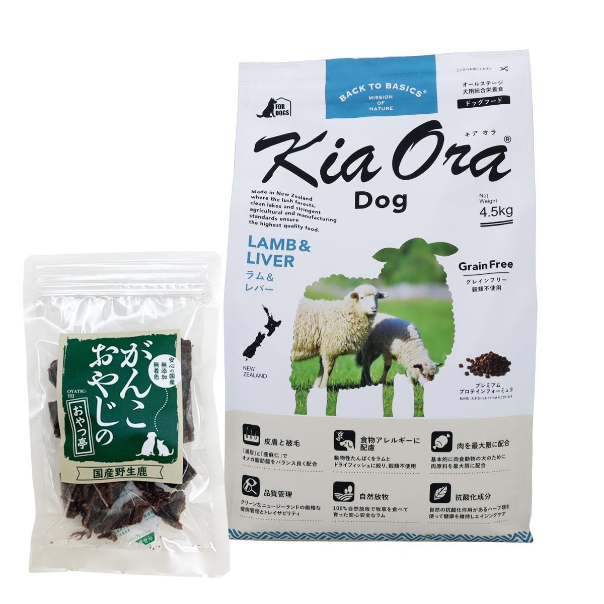 ドッグフード ラム＆レバー 4.5kg【国産鹿肉ジャーキー20g付き】