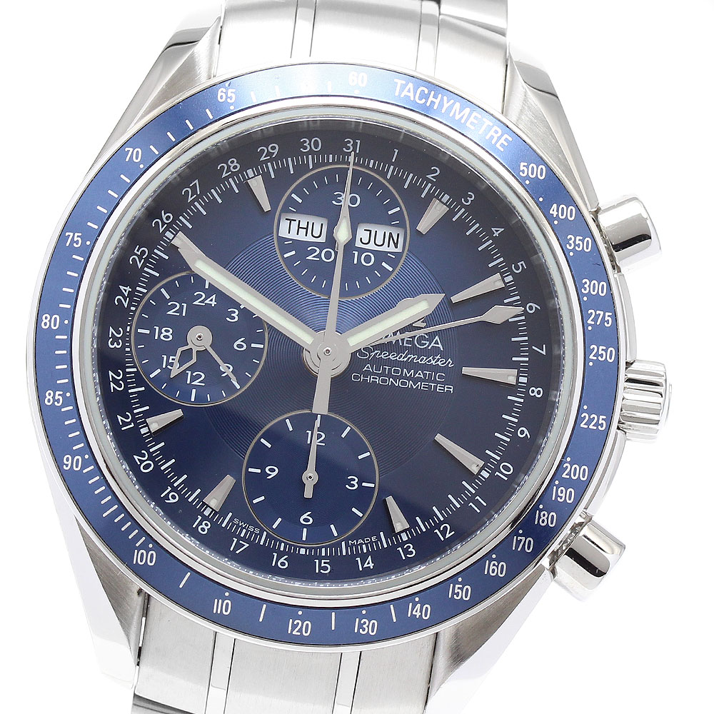 オメガ OMEGA 3222.80 スピードマスター トリプルカレンダー クロノグラフ 自動巻き メンズ 良品 保証書付き_893708【中古】