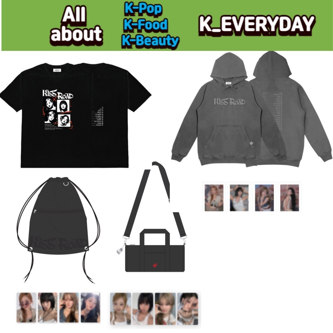 KISS OF LIFE - 1ST WORLD TOUR [KISS ROAD In Seoul] MD 2 T-SHIRT/HOODIE/GYM SACK/LIGHT STICK POUCH