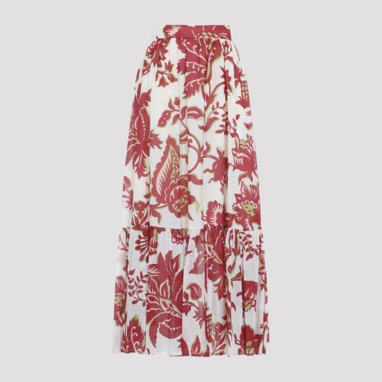ETRO Women Long Skirts WRFA0114 99SA5U0 X0808 MULTI WHITE