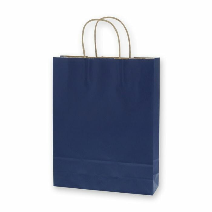 （まとめ買い）シモジマ HEIKO 手提げ紙袋 25チャームバッグ 25CB MS1 未晒ネイビーN C 50枚 幅270xマチ80x高340mm 003276809 [x3セット]