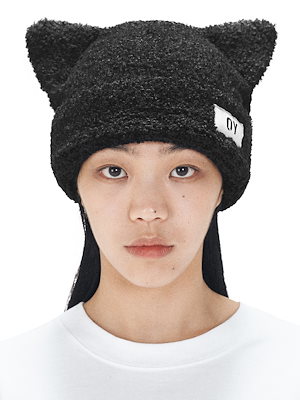 【marie claire】Fur Knit Roll Up Beanie★韓国人気★追跡可能 Qoo10 マリ・クレール FUR KNIT ROLL-UP ロゴ