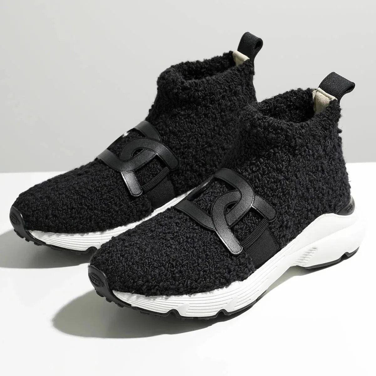 TODS トッズ スニーカー KATE ケイト XXW54C0HN60SL6 レディース ハイカット ブークレ ニット スリッポン ボア シューズ 靴 B999