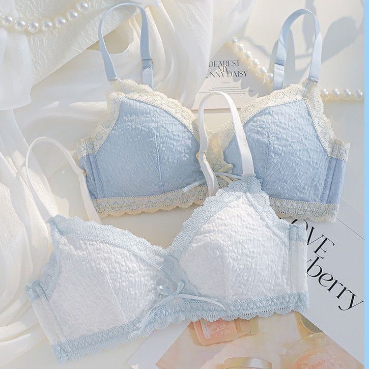 【1つ買うと1つ無料】【メガ割】福袋 規格品のの下着の女性の甘い蝶結びの小さい胸は集まって空にならない杯の無鋼の輪の上で副乳を預けて垂れ下がることを防ぎます