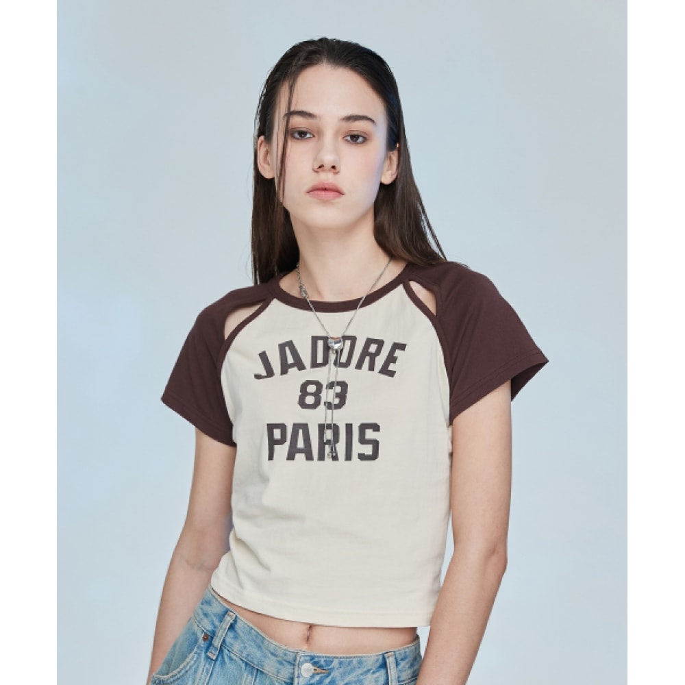 ラティジェント L10 カットアウトジャドール T-ショート (ベージュ)