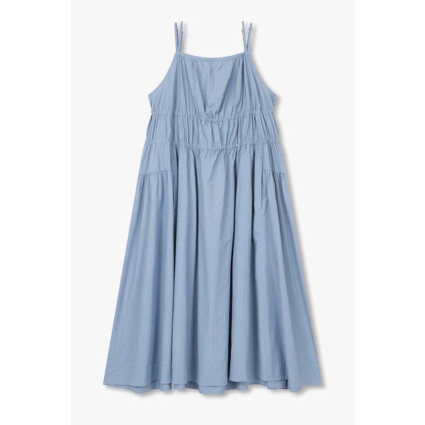シャーリングバックリボンスリーブレスワンピース 9106241213051
