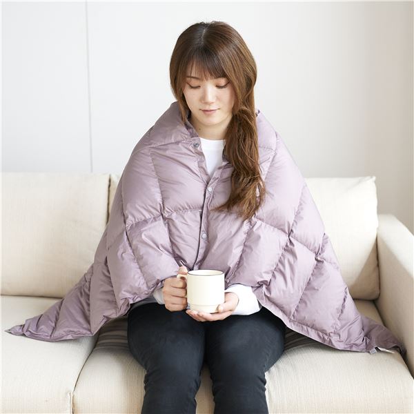 Vanduck Down85% かるふわ羽毛多機能マルチケット フリーサイズ パープル