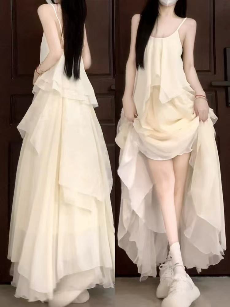 キャミワンピース ロング ワンピース ロング 夏 きれいめ　かわいい ロングワンピース きれいめ 上品 旅行 撮影 5,226円