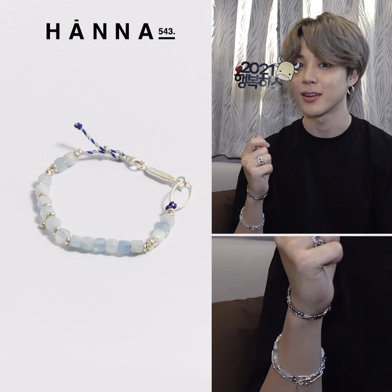 BTS 防弾少年団[hanna543] B574 人気 BTS jimin 着用 Aquamarine Bracelet アクアマリンブレスレットジミン 韓国ファッション