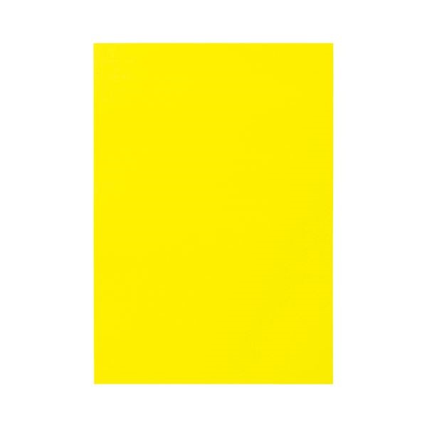 （まとめ） TANOSEE 色画用紙 四つ切 レモン 1パック（10枚） [x30セット]