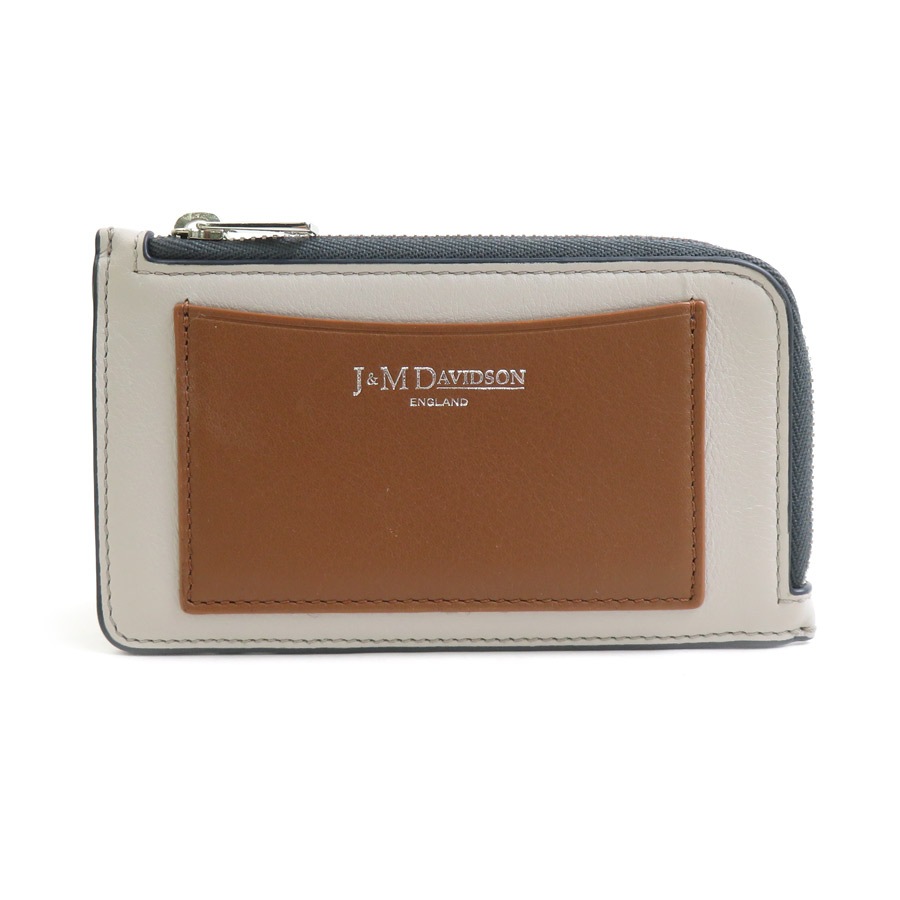 ジェイアンドエムデヴィッドソン J&M Davidson コインケース レザー ブラック/ブラウン/グレー ユニセックス r11118a