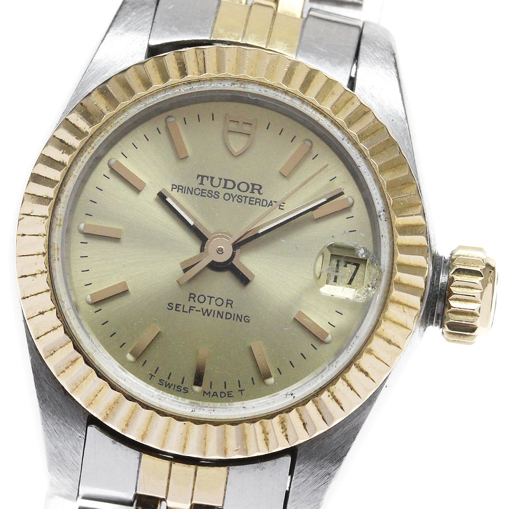 チュードル TUDOR 92513 プリンセスオイスターデイト コンビ cal.2671 自動巻き レディース _826065【中古】