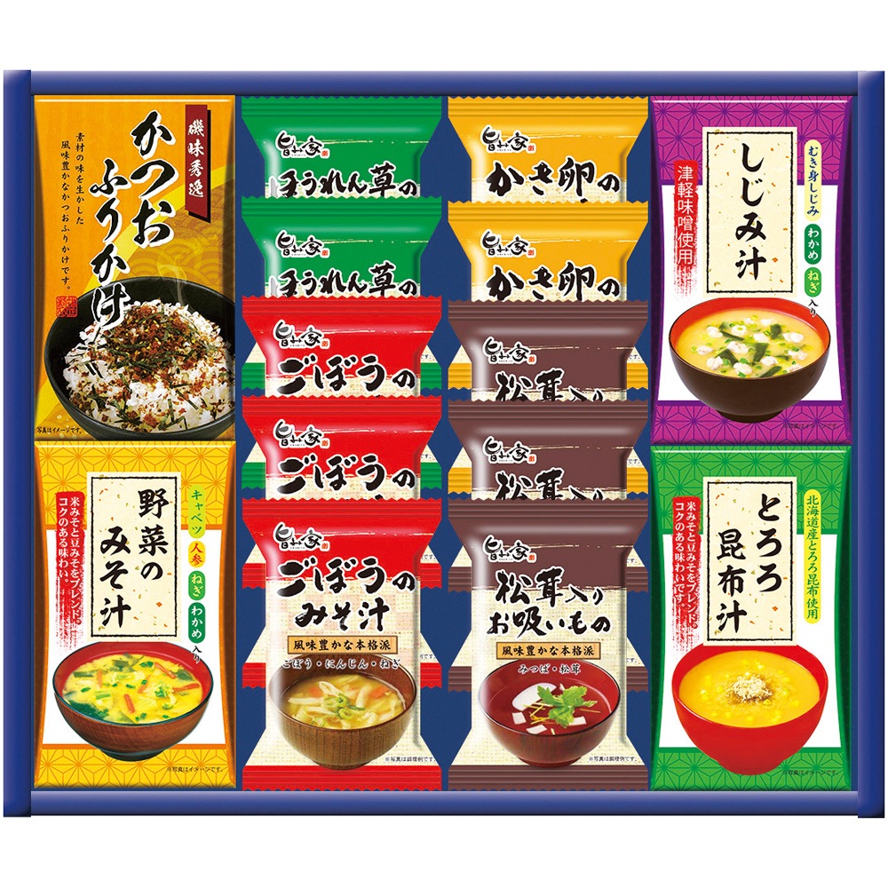 みそ汁バラエティ SM-EOA A193-043 ラッピング無料 のし無料 メッセージカード無料 ギフト セット 詰め合わせ 味噌汁 フリーズドライ スープ お歳暮 内祝い 短冊 5,228円