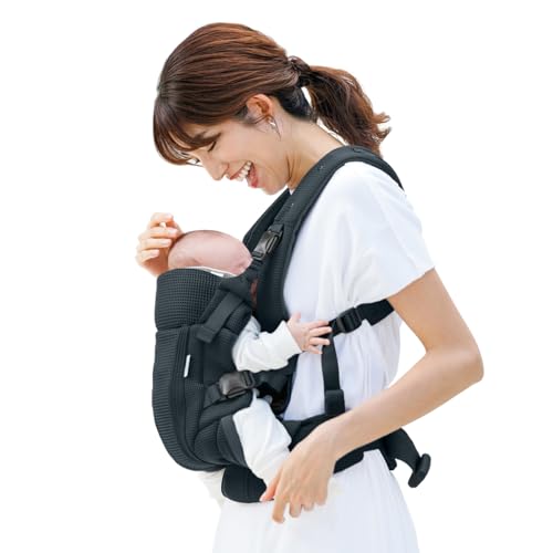 Aprica(アップリカ) 抱っこ紐 ラクリス AB 生後14日～36か月まで 新生児から使える 保冷剤も入れられるメッシュポケット付き 4WAY (ネイビー) 2211626
