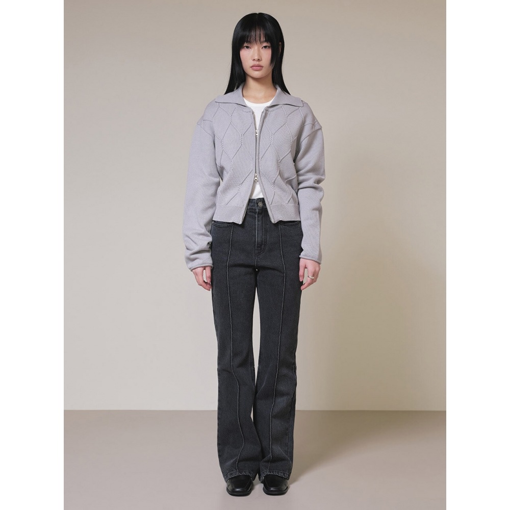 レイブブーツカットピンタックデニムパンツブラック VJ4SL152 10