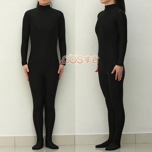 全身タイツ フードなし グローブなし ブラック 大人用 弾力と伸縮性あり ハロウイン ステージ衣装 コスチューム コスプレ衣装-580