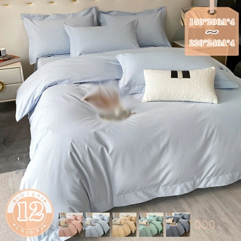 クーポン 布団カバーセット 高級ホテル仕様 健康 快眠 安眠 サラサラ 快適 綿洗いざらし 綿100% シングルサイズ 4点セット 和式洋式 柔らかい 北欧 おしゃれ シンプル かわいい 防縮 防ダニ