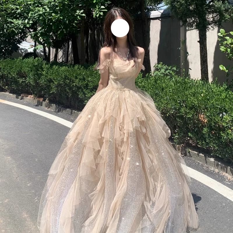 2024イブニングドレス 妖精風 披露宴 卒業式 美術試験 成人式ドレス