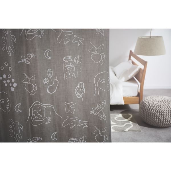 カーテン 100178cm ブラウン タッセル付き 形状記憶加工 ポリエステル100％ サーナヤオッリ Ｌオブハピネス リビング