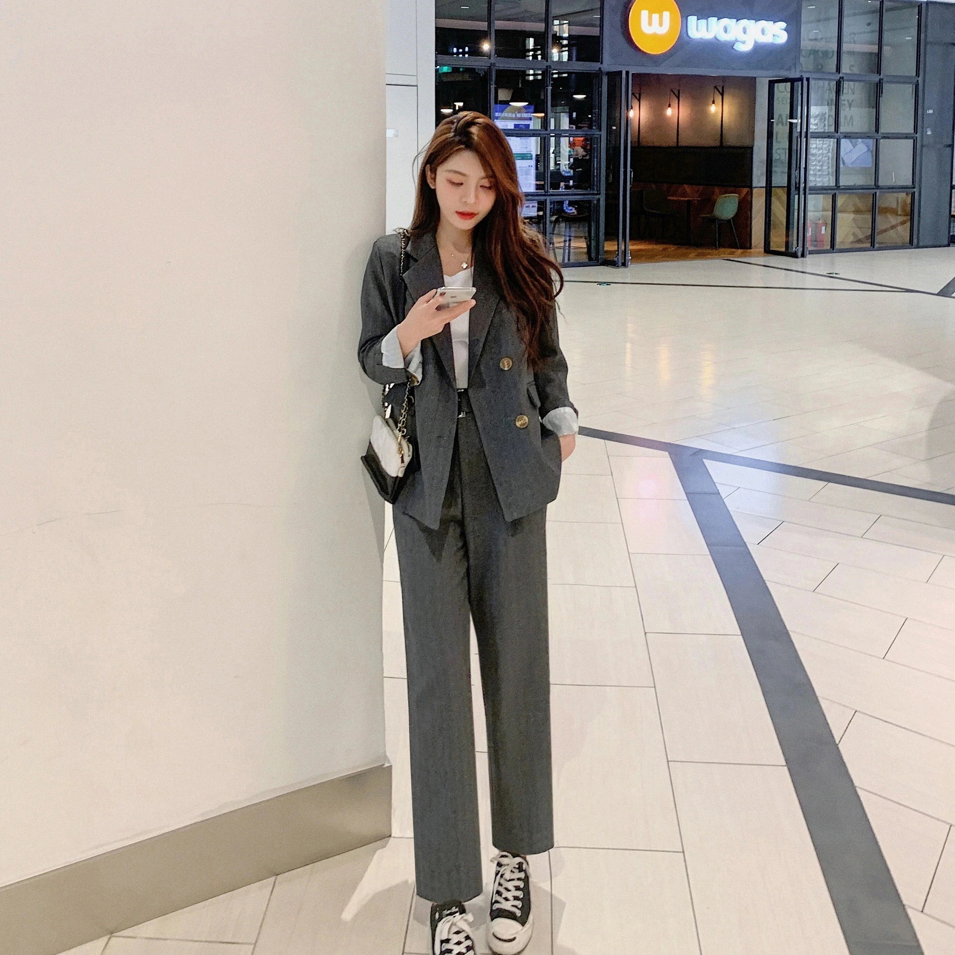 5初春 レディース スーツセット 二点セット 卒業式 ママ スーツ セットアップ 通勤 入学式 19