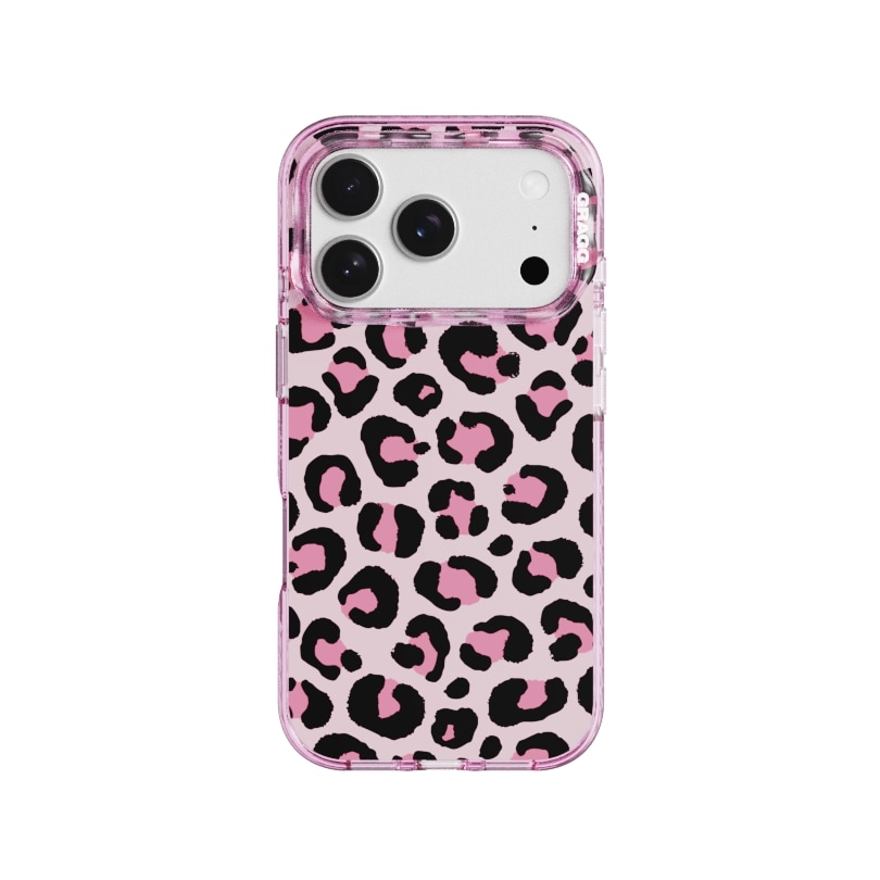 【GRAGG】 MAGSAFE LAYERS FRAME CASE CLEAR PINK - STRUCTURED LEOPARD 正規品