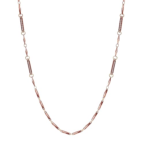 [Jeroot] 磁気ネックレス レディース おしゃれ 幅2mm 全長45cm ネックレス チェーン アレルギー対応 ピンクゴールド 専用BOX