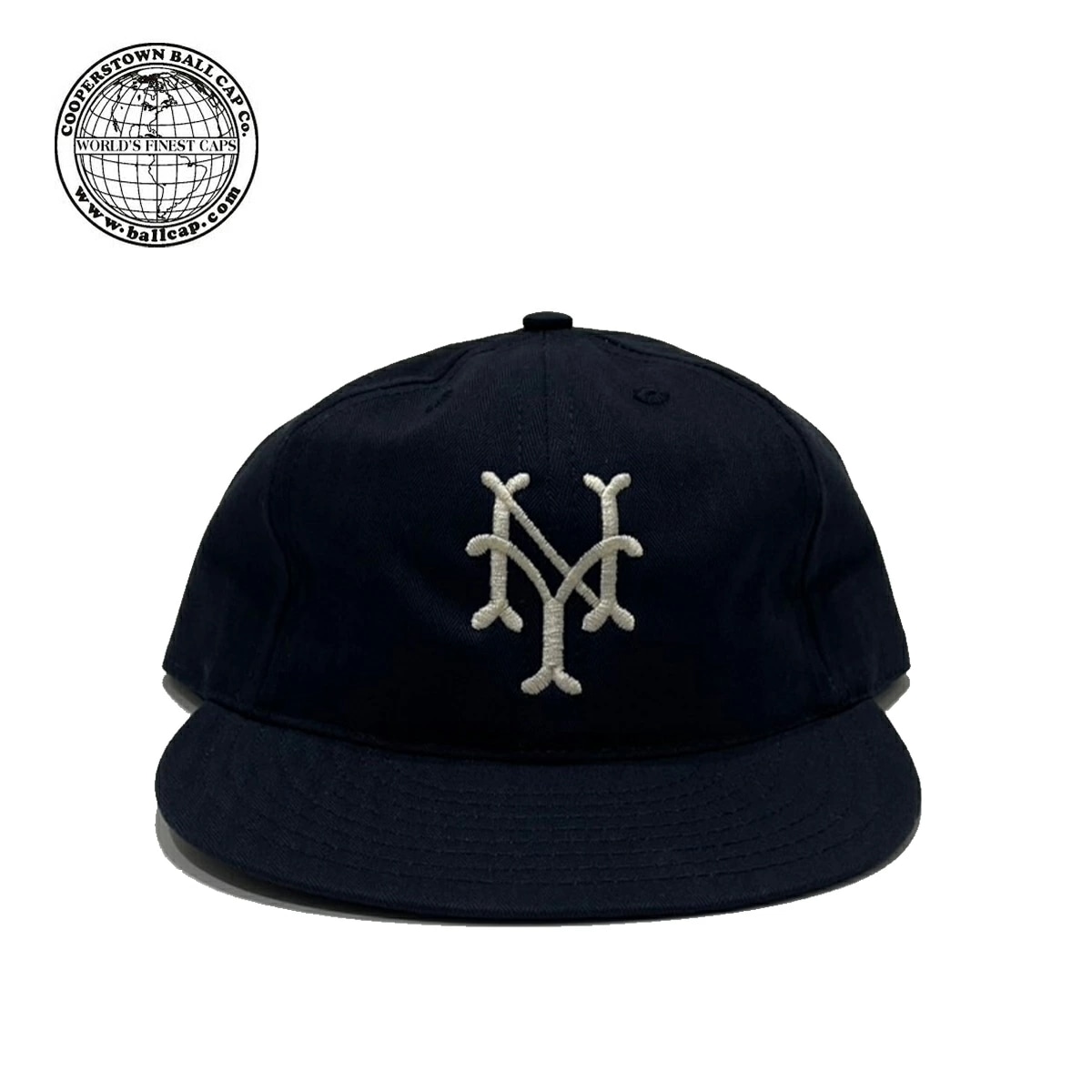 キャップ 帽子 ヘリンボーン ソフトバイザー ロゴ キャップ Logo Cap herringbone NAVY 刺繍ロゴ サイズ調整 アメリカ製 正規品