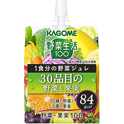 他サイト： カゴメ 野菜生活100 1食分の野菜ジュレ 30品目の野菜と果実 180g30個 パックの商品画像