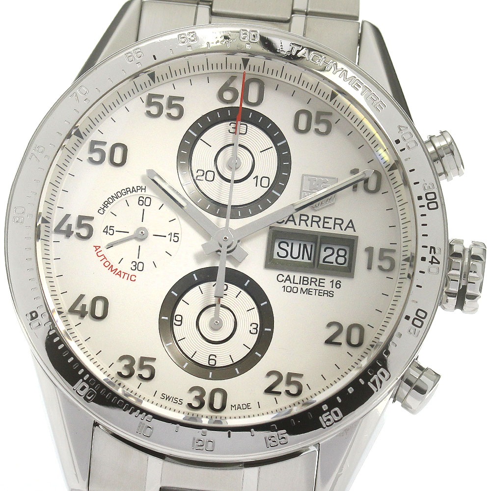 タグホイヤー TAG HEUER CV2A11 カレラ キャリバー16 クロノグラフ デイデイト 自動巻き メンズ _864490【中古】