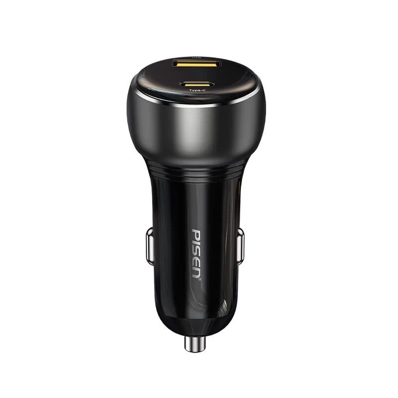 車の充電器 60 ワットシガーライター 1 対 2 車の充電器超高速充電車の充電ヘッドコンバータ PD Huawei