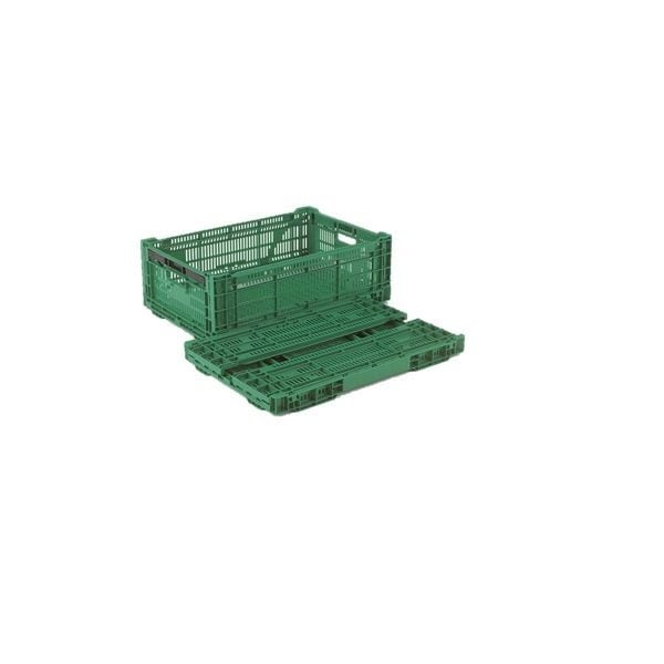 折りたたみコンテナー/オリコン [RS-MM38S] グリーン 材質：PP ワンタッチ組立