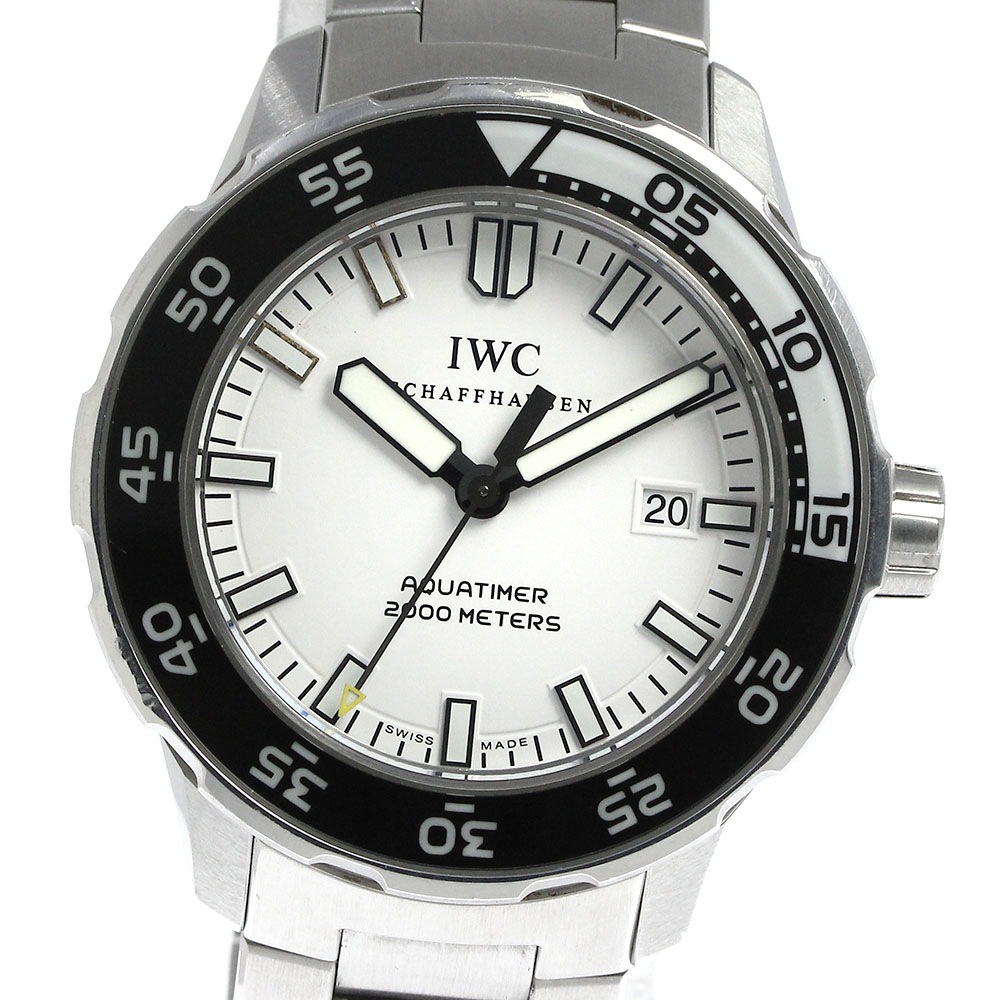IWC IWC SCHAFFHAUSEN IW356809 アクアタイマー デイト 自動巻き メンズ 保証書付き_813081【中古】